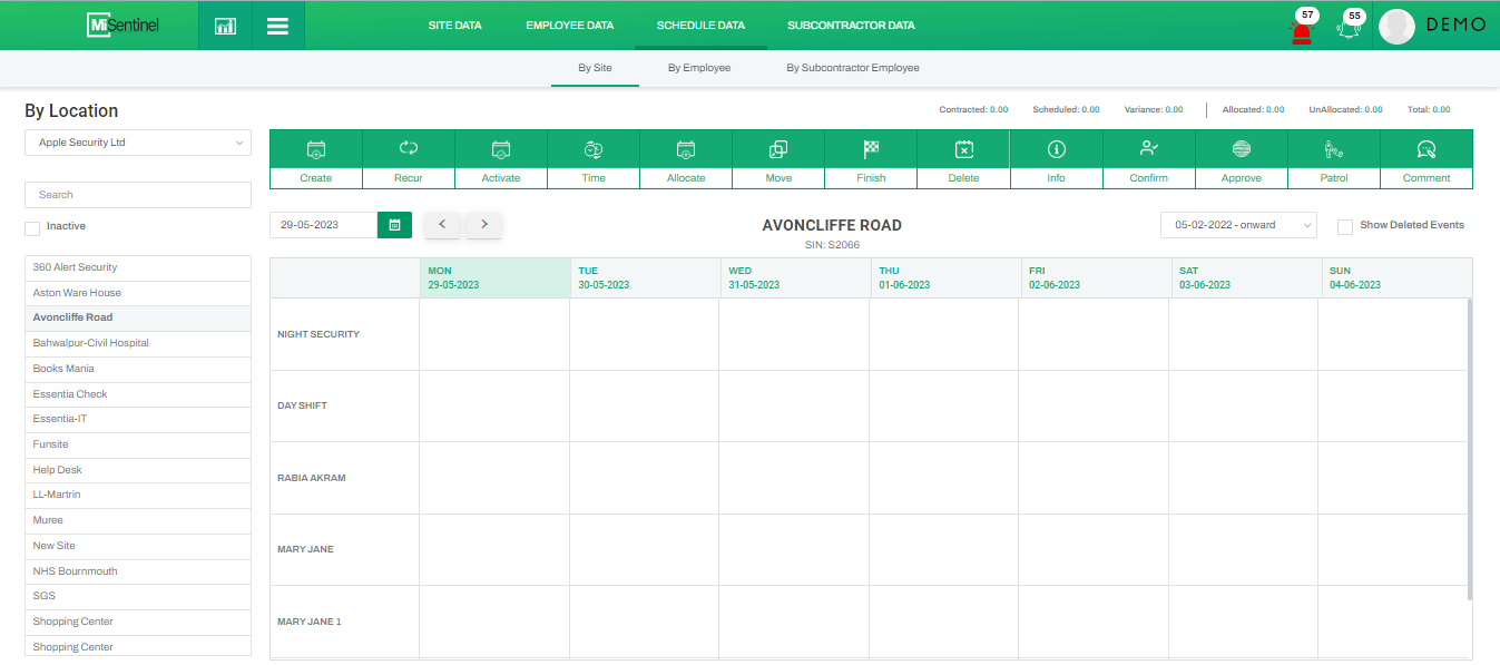 schedule-byemp